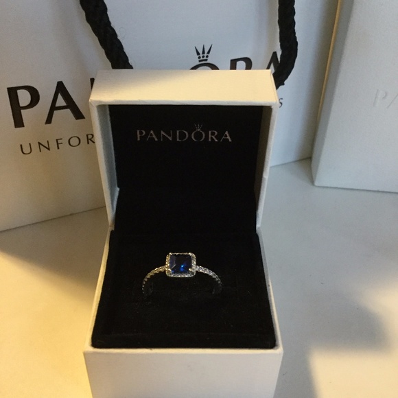 Pandora Timeless Elegance True Blue Crystal Ring - Picture 3 of 8