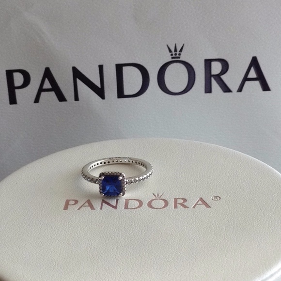 Pandora Timeless Elegance True Blue Crystal Ring - Picture 5 of 8