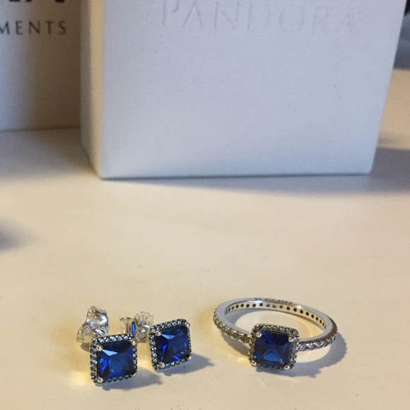 Pandora Timeless Elegance True Blue Crystal Ring - Picture 6 of 8