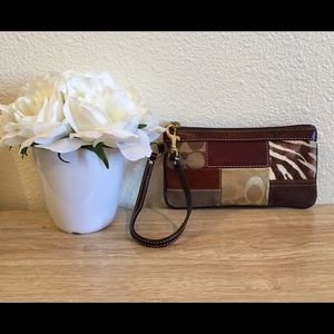 Coach Limited Edition Holiday Patchwork Wristlet