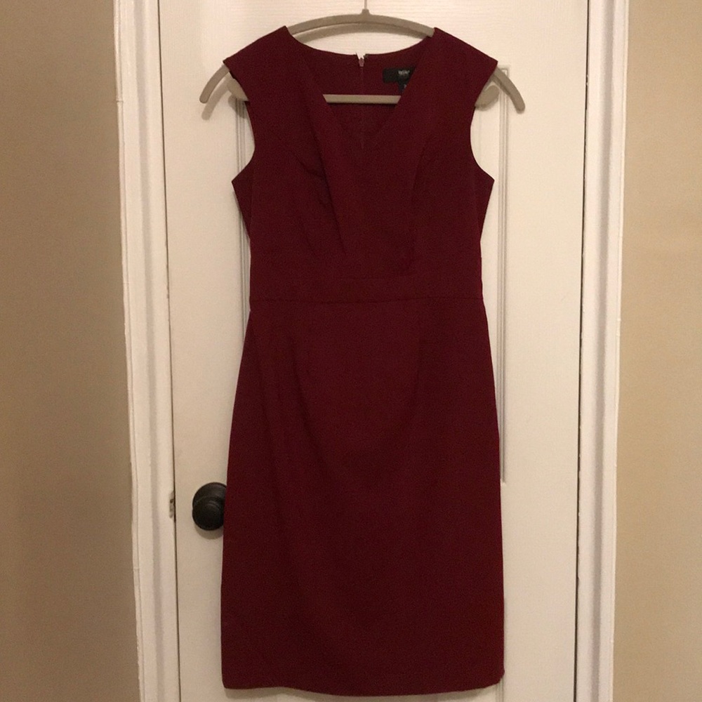 Cranberry dress—great for holidays!