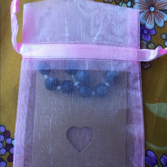 Marbled Stone Silver Hoop Earrings - Picture 5 of 6