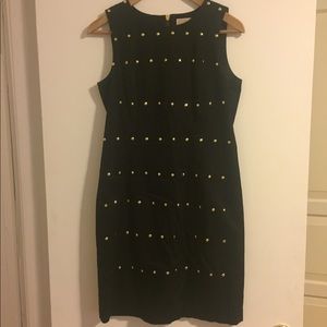 Michael Kors black dress with gold studs
