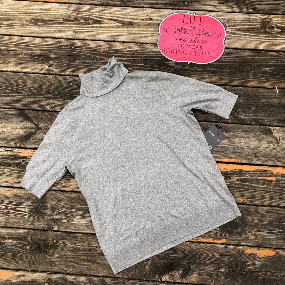 NWT Sparkly Silver Sweater Top