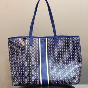 Tory Burch Blue Gemini Link Tote