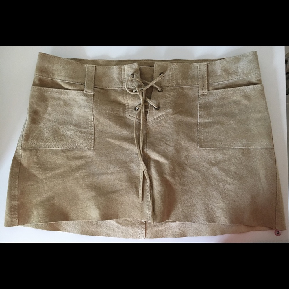 Abercrombie Tan Suede Skirt