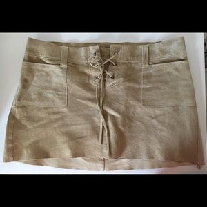 Abercrombie Tan Suede Skirt