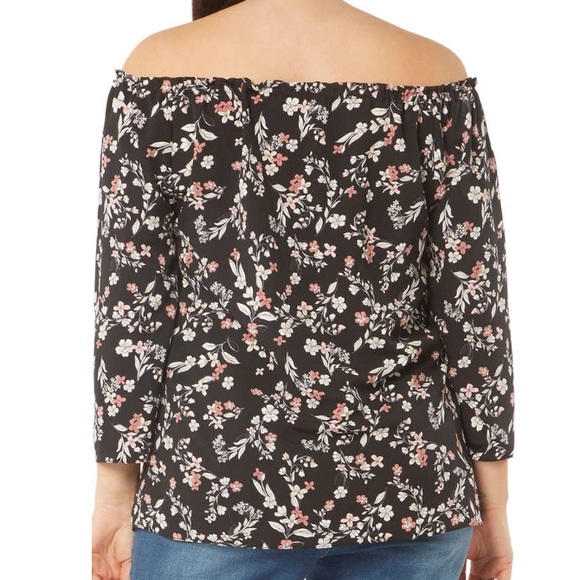 NORDSTROM Evans Bardot floral bohemian top - Picture 2 of 7