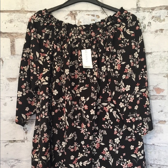 NORDSTROM Evans Bardot floral bohemian top - Picture 3 of 7