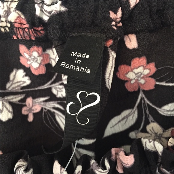 NORDSTROM Evans Bardot floral bohemian top - Picture 4 of 7