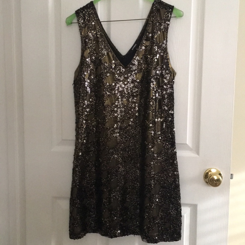 Express Beaded Mini Dress