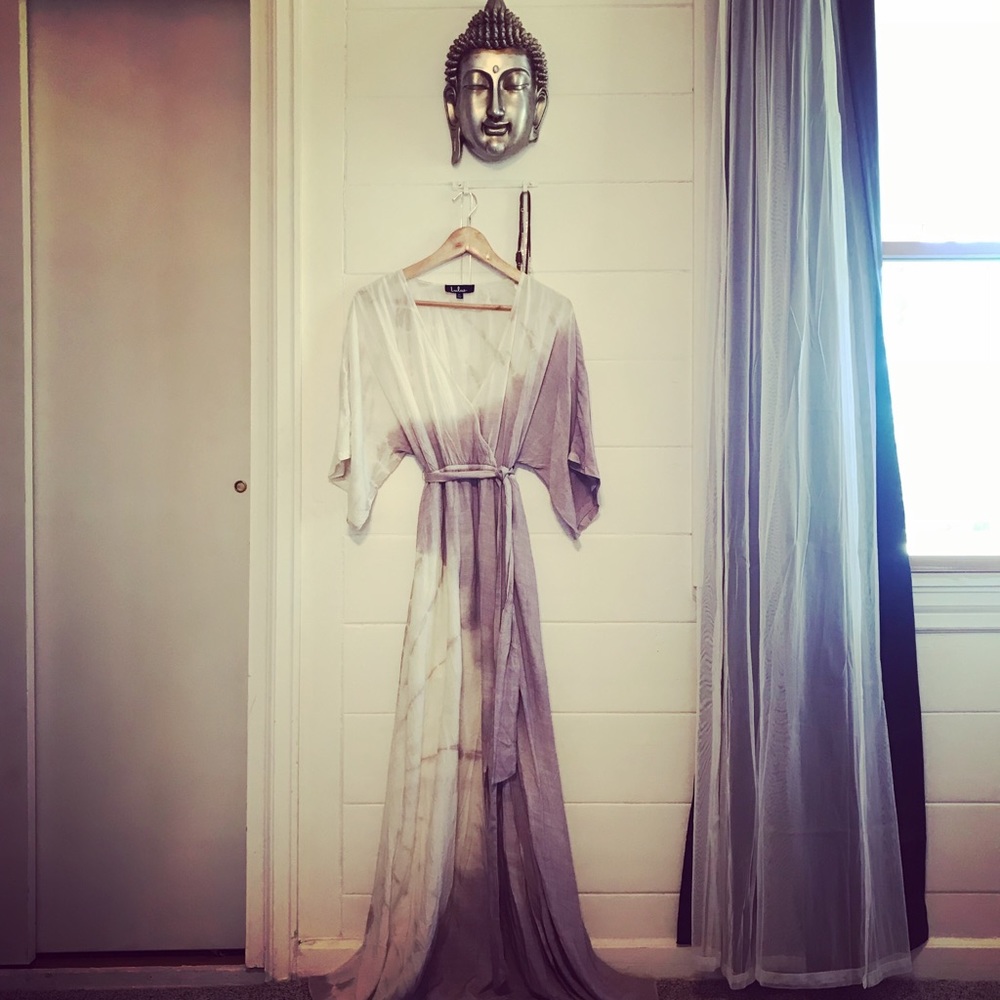 Lulus lavender tie-dye maxi dress