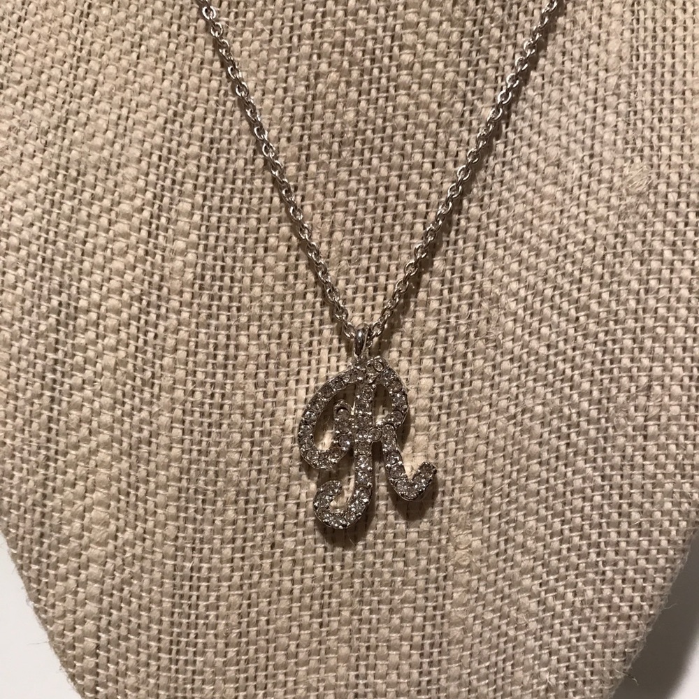 Rhinestone “R” necklace - Picture 2 of 4