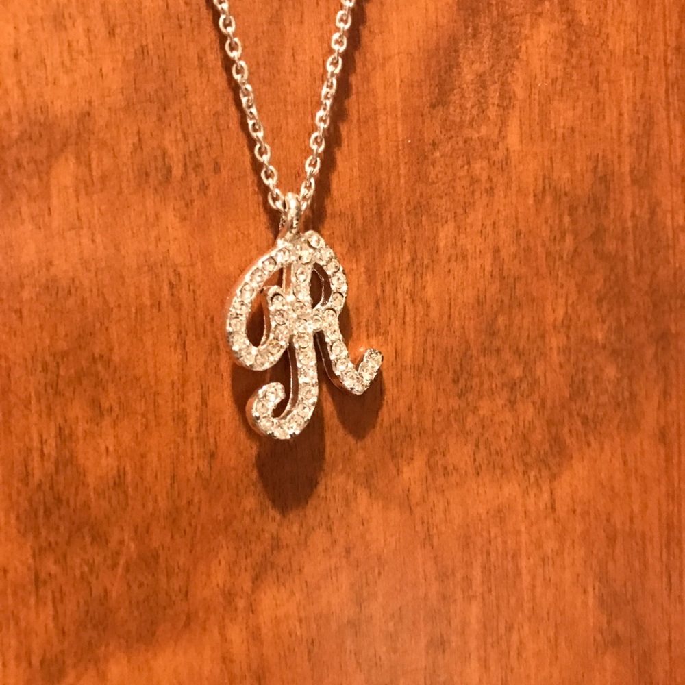 Rhinestone “R” necklace - Picture 4 of 4