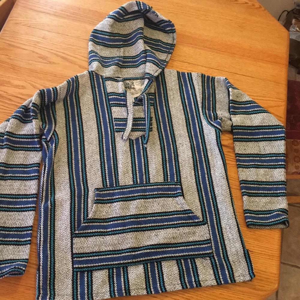 Authentic Mexican Tiburon Baja Pancho Sweater.
