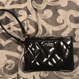 Coach leather wristlet