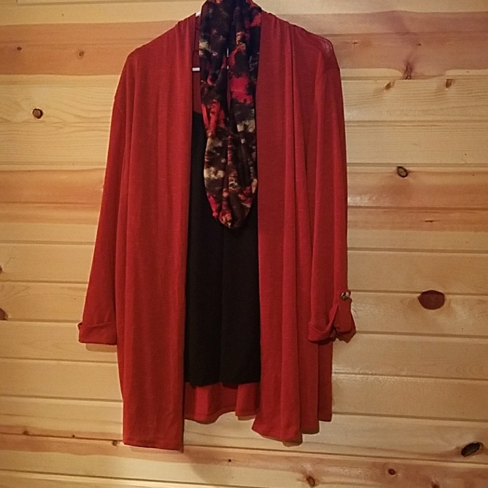 1 piece blouse with scarf