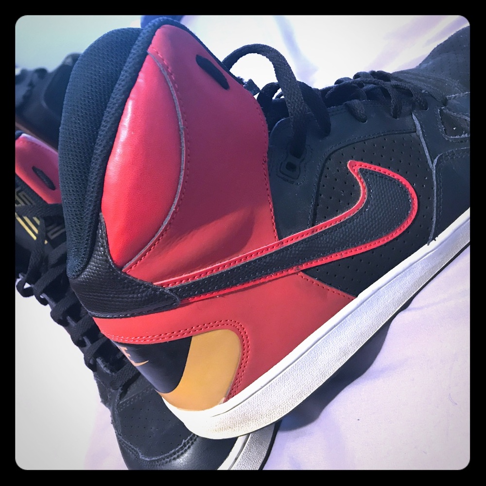 Nike Air Force High Tops. BRed, 13's