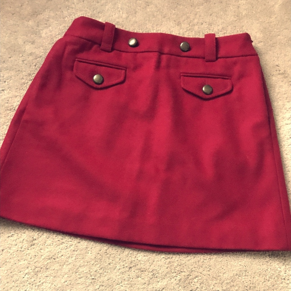 J. Crew Wool Mini Skirt