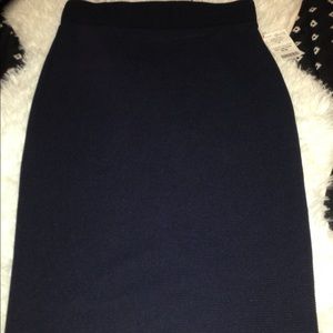 Navy colored pencil skirt