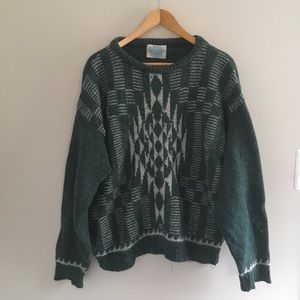 Green Patterned Sweater