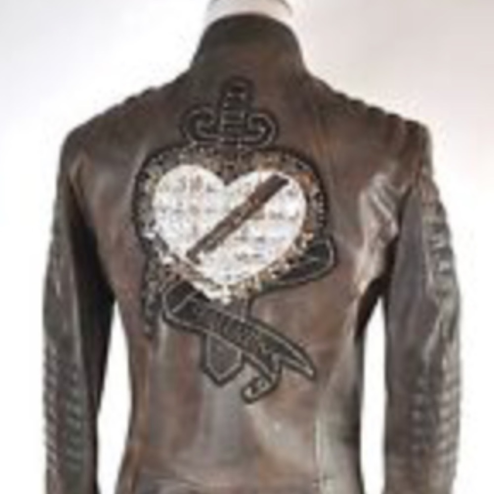 John Galliano runway leather Moto jacket