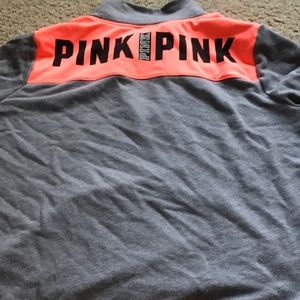 Pink Victoria's Secret quarter zip hoodie