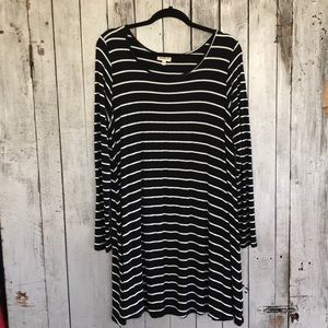Anthropologie jersey striped dress