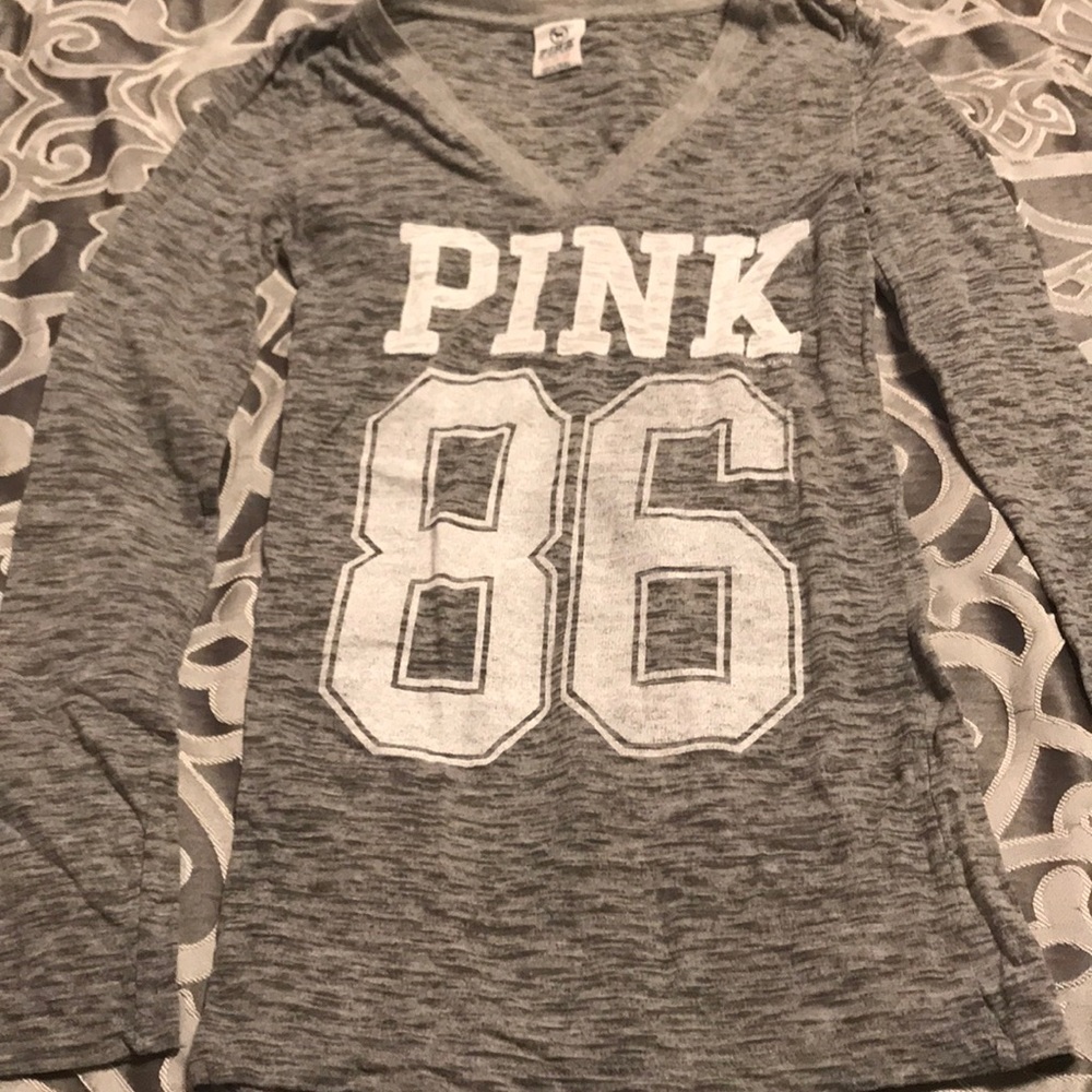 PINK long sleeve vneck