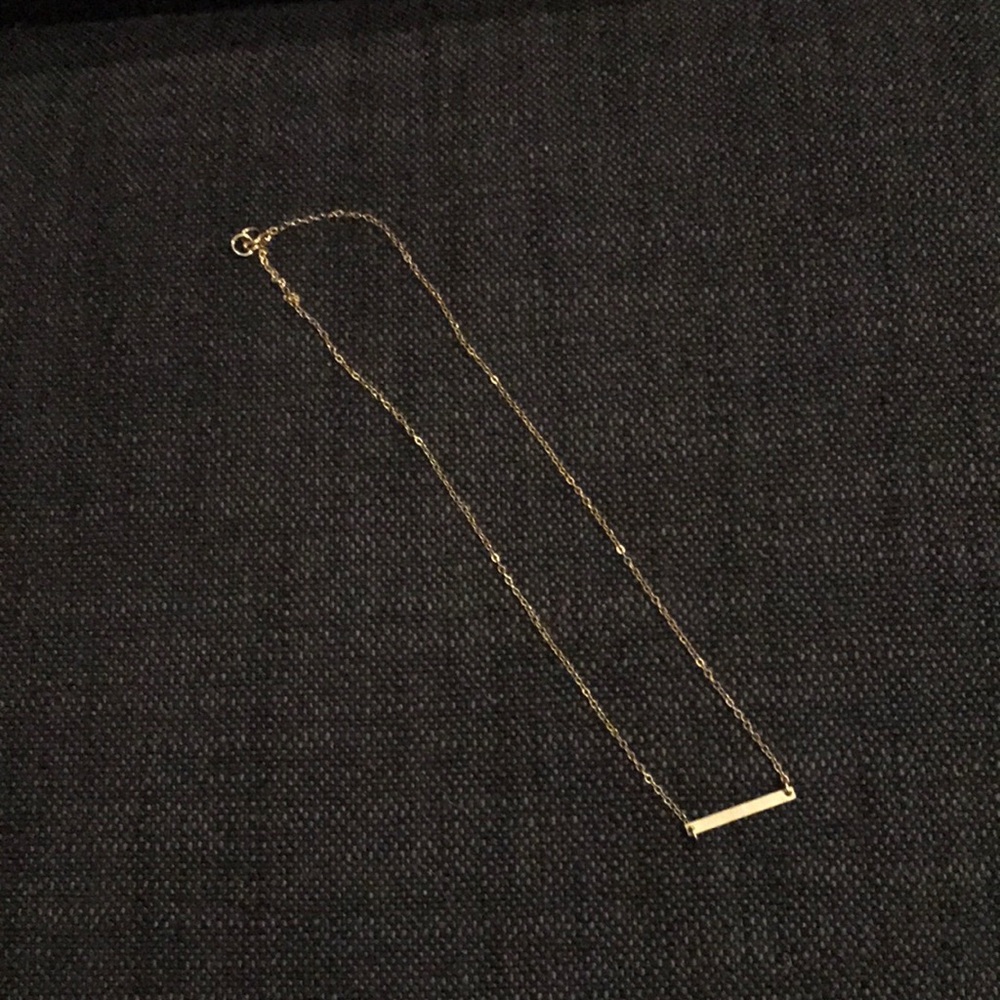 Gold Plated Bar Necklace