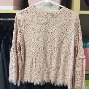 Creamy pink cute top