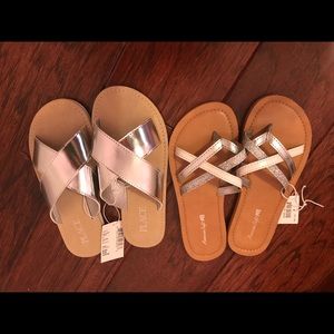 Girl silver sandals, size 13