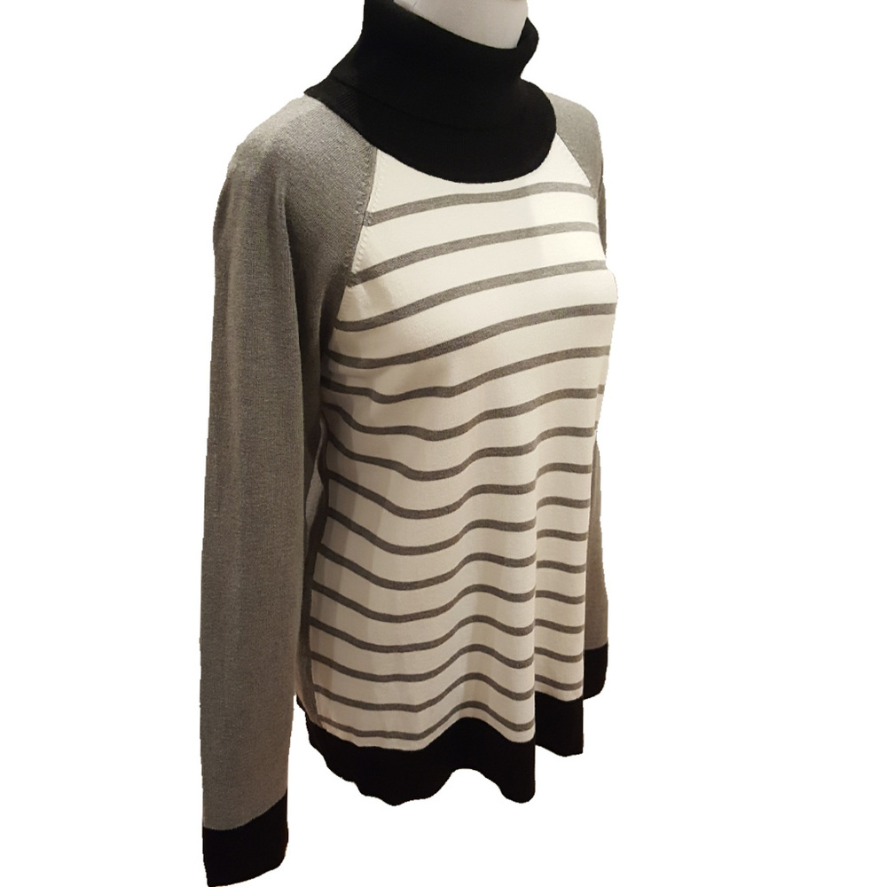 Calvin Klein Tricolor Turtleneck Sweater Sz XL NWT