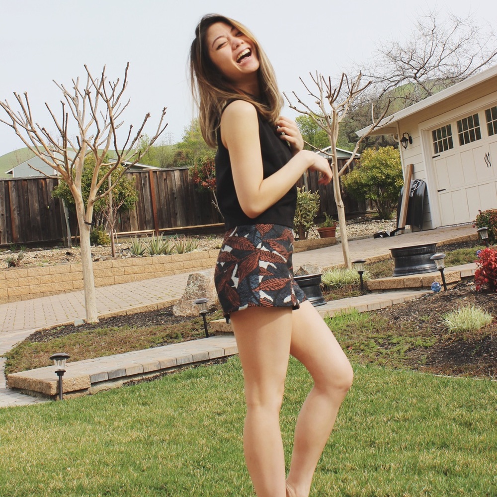 Zara Embroidered Mini Short