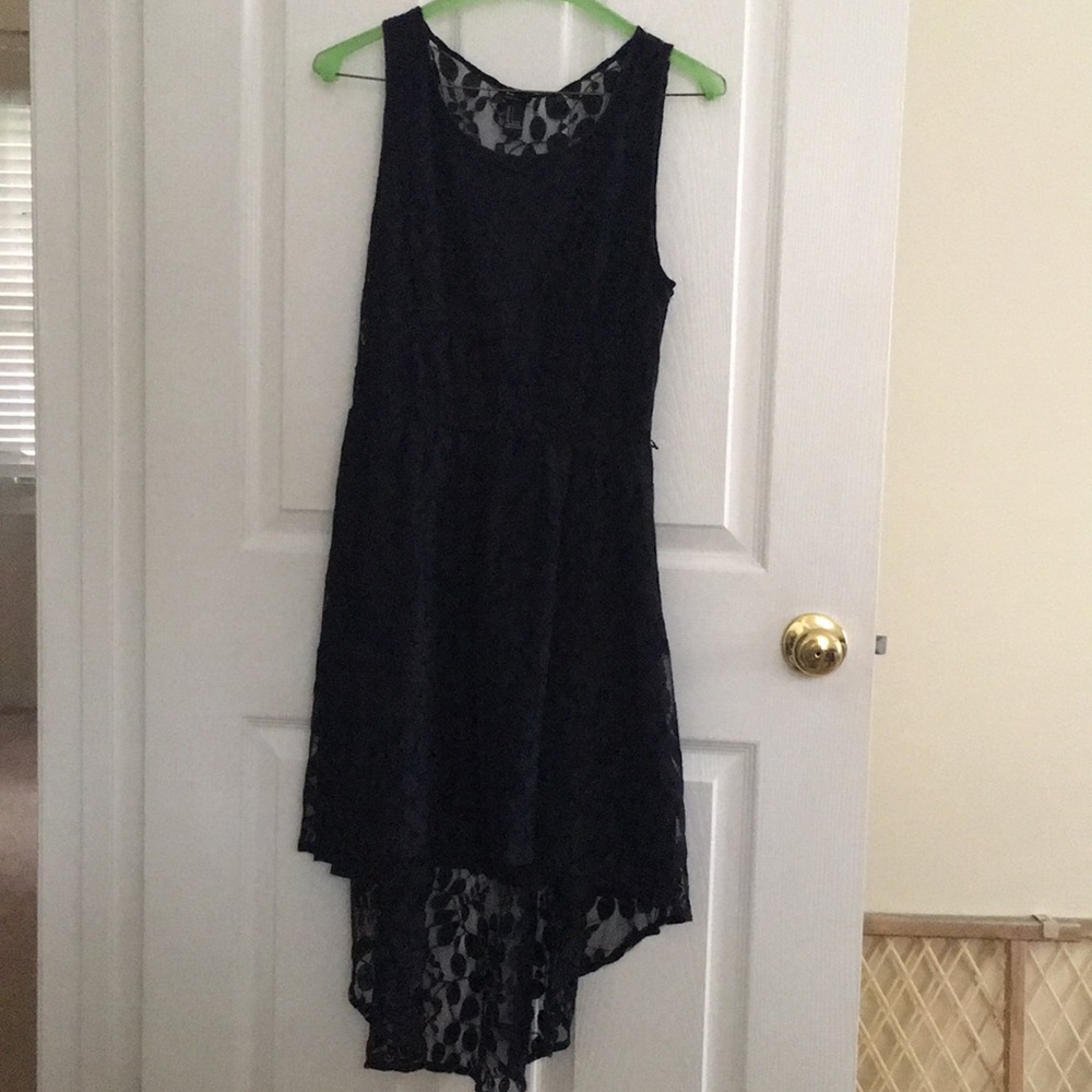 Forever 21 Navy Lace High Low Dress