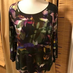 Escada XL long sleeve geometric t-shirt, NWOT