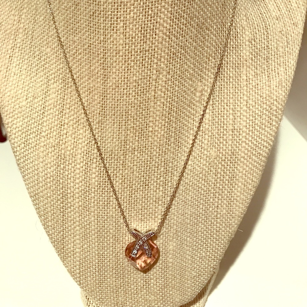 Pink diamond necklace