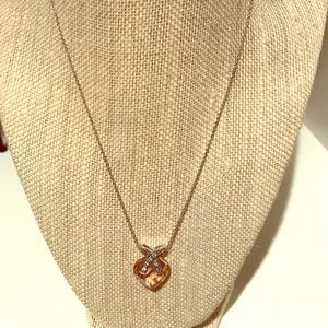 Pink diamond necklace