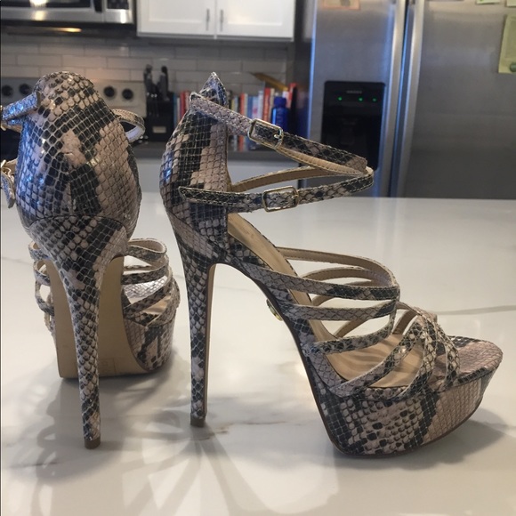 bebe snake heels