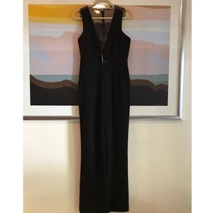 BCBG Black Lace Jumpsuit