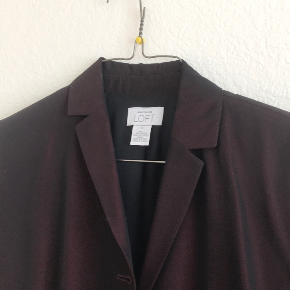 Full length suit coat deep burgundy