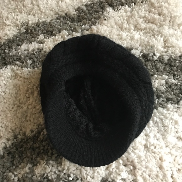 NWT Knit Bill Hat Cap Black - Picture 4 of 4