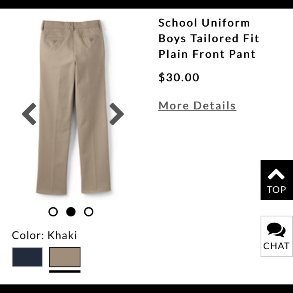 Boys Tailored Fit Plain Front Pant