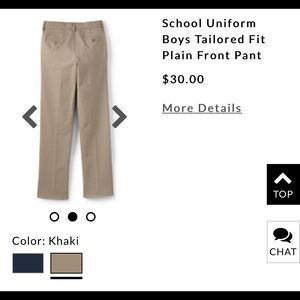Boys Tailored Fit Plain Front Pant