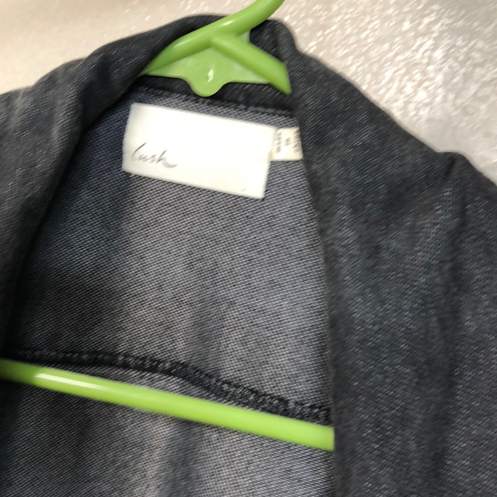 BNWOT-Lush black soft Denim jacket with studs - Picture 3 of 3