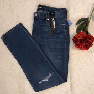 Express Ripped Knee Super Skinny Jeans