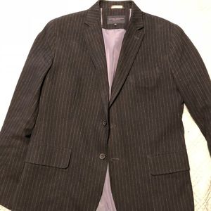 Navy pinstriped sport jacket