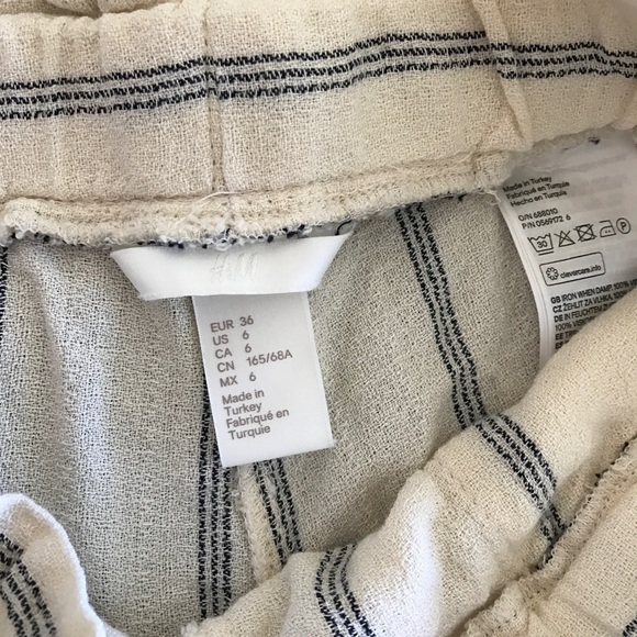 H&M linen stripped slacks - Picture 7 of 8