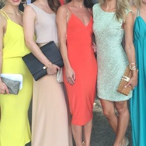 Nordstrom orange missguided tight cocktail dress