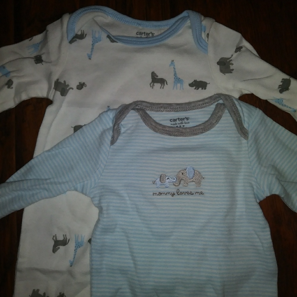 2 Newborn Open Bottom sleepers